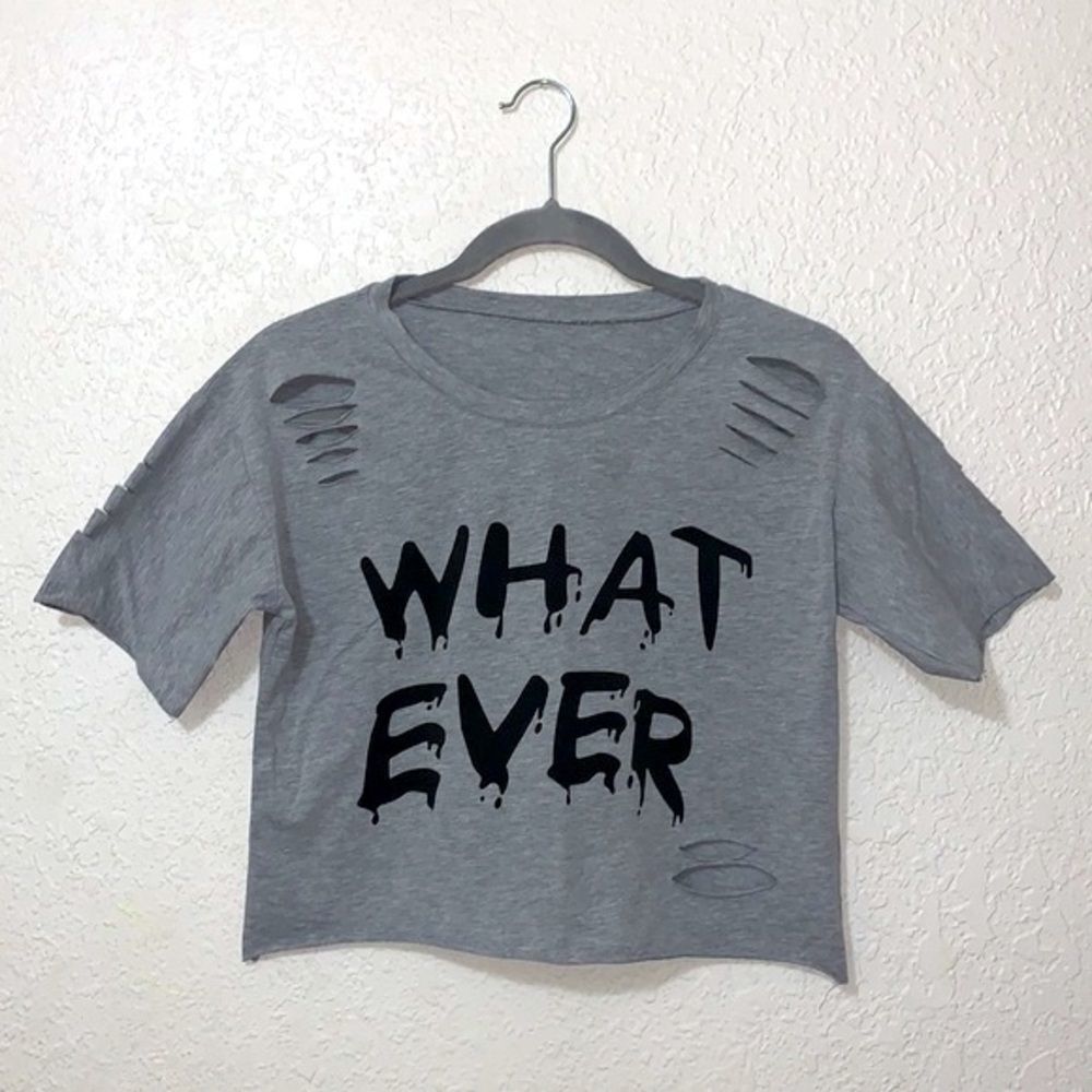 Gray SHEIN crop top 